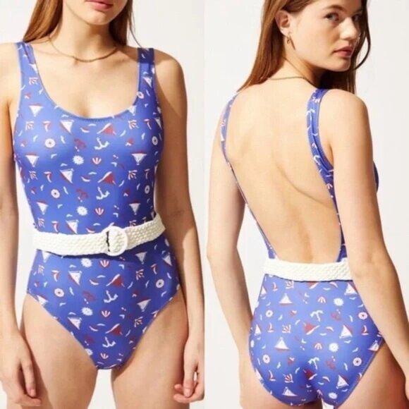 SOLID & STRIPED Other - Solid & Striped Anne-Marie Belted One Piece Swimsuit Nautica Measures XS NWOT